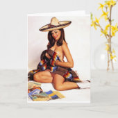 Mexikanisches Button nach oben Karte (Gelbe Blume)