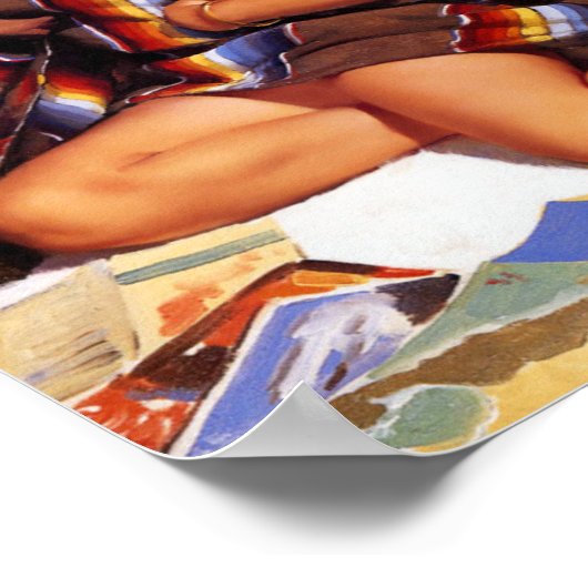 Mexikanisches Button nach oben Poster (Ecke)