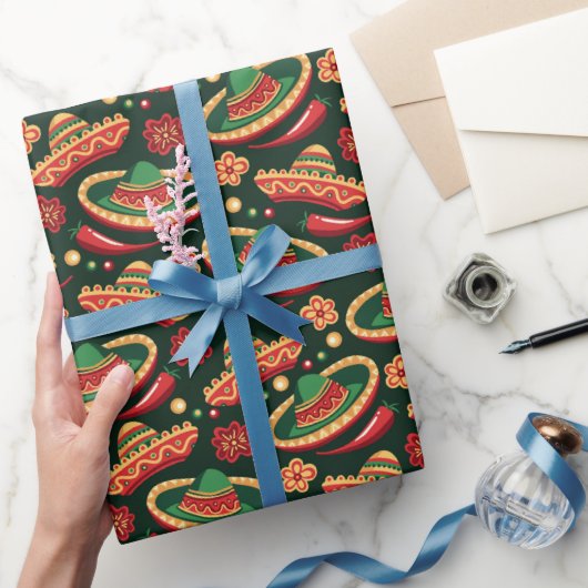 Mexikanisches Cinco-De-Mayo-Muster Geschenkpapier (Schenken)