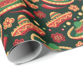 Mexikanisches Cinco-De-Mayo-Muster Geschenkpapier (Rolleneckpunkt)