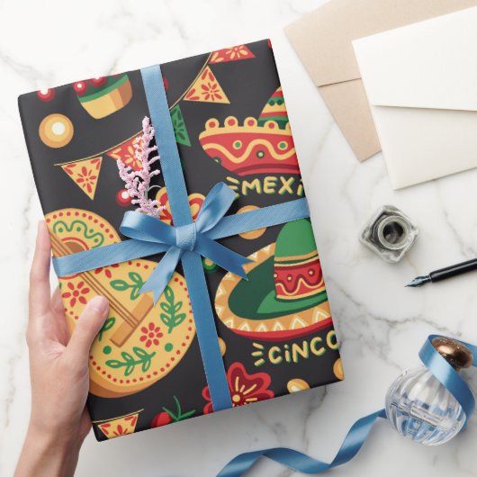 Mexikanisches Cinco-De-Mayo-Muster Geschenkpapier (Schenken)