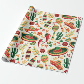 Mexikanisches Cinco-De-Mayo-Muster  Geschenkpapier (Ungerollt)