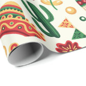 Mexikanisches Cinco-De-Mayo-Muster  Geschenkpapier (Rolleneckpunkt)