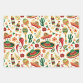 Mexikanisches Cinco-De-Mayo-Muster Geschenkpapier Set (Vorderseite)