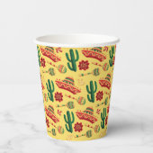 Mexikanisches Cinco-De-Mayo-Muster  Pappbecher (Rückseite)