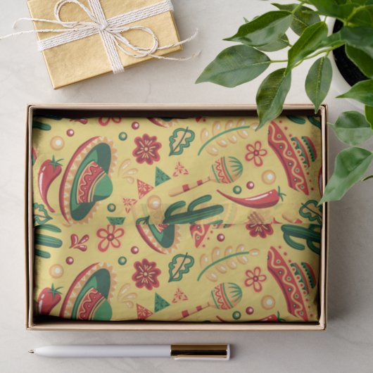Mexikanisches Cinco-De-Mayo-Muster Seidenpapier (Geschenk)