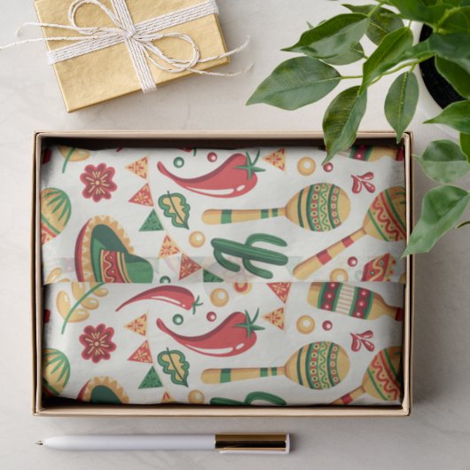 Mexikanisches Cinco-De-Mayo-Muster Seidenpapier (Geschenk)