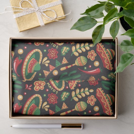 Mexikanisches Cinco-De-Mayo-Muster Seidenpapier (Geschenk)