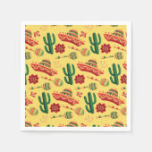 Mexikanisches Cinco-De-Mayo-Muster Serviette (Vorderseite)