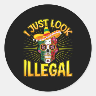 Mexikanisches Cinco De Mayo Party ich schau nur il Runder Aufkleber
