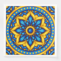 Mexikanisches Design von Blau und Gelb