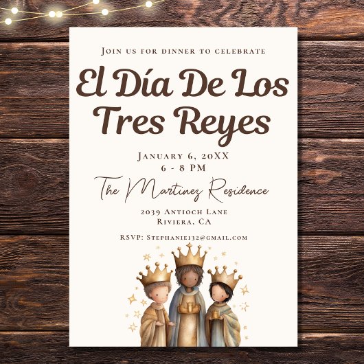 mexikanisches El Día de Los Tres Reyes Abendessen Einladung
