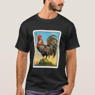 Mexikanisches El Gallo Bingo Kartenspiel Tradition T-Shirt