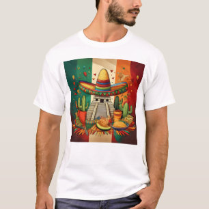 mexikanisches Erbe und Fiesta Artwork T-Shirt