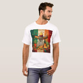 mexikanisches Erbe und Fiesta Artwork T-Shirt (Vorne ganz)