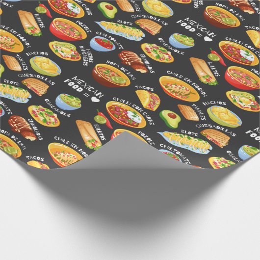 mexikanisches Essen Geschenkpapier (Ecke)