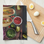 mexikanisches Essen Geschirrtuch (Viertel Falte)