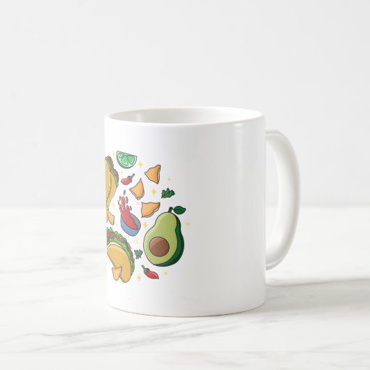mexikanisches Essen Kaffeetasse (VorderseiteRechts)