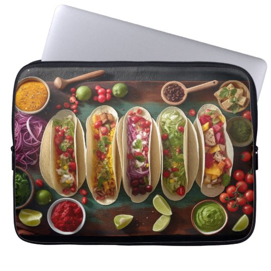 mexikanisches Essen Laptopschutzhülle (Vorderseite)