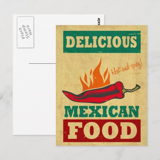 mexikanisches Essen Postkarte (Vorne/Hinten)