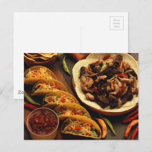 mexikanisches Essen Postkarte (Vorne/Hinten)