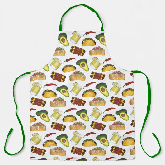 Mexikanisches Essen Taco Margarita Enchiladas Avoc Schürze (Vorderseite)