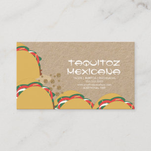 Mexikanisches Essen Taco Mexico Visitenkarte