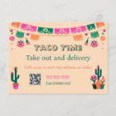 Mexikanisches Essen Taco Takeout oder Lieferung Fl Menükarte (Vorderseite)