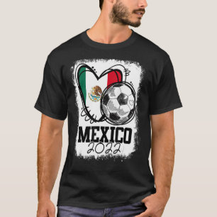 Mexikanisches Fahne-Herz-Mexikanisches Fußballteam T-Shirt