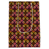 Mexikanisches farbiges Muster Dia de los Muertos Mittlere Geschenktüte (Rückseite)