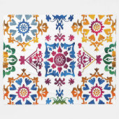 Mexikanisches farbiges Star Tile Fleecedecke (Vorderseite (Horizontal))