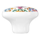 Mexikanisches farbiges Star Tile Keramikknauf (Seitenansicht)