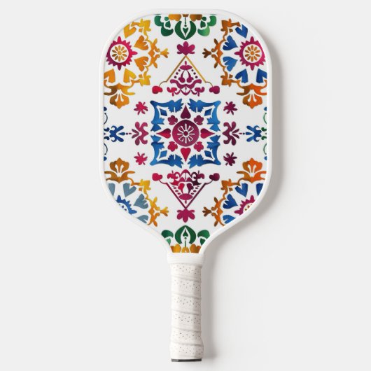 Mexikanisches farbiges Star Tile Pickleball Schläger (Vorderseite)