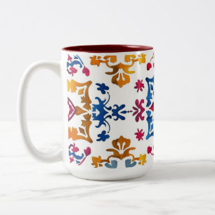 Mexikanisches farbiges Star Tile Zweifarbige Tasse