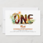 Mexikanisches Fiesta 1. Geburtstag Party Einladung (Vorderseite)