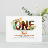 Mexikanisches Fiesta 1. Geburtstag Party Einladung (Stehend Vorderseite)