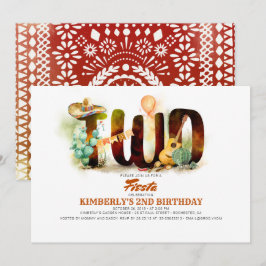 Mexikanisches Fiesta 2. Geburtstags-Party Einladung