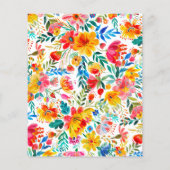 Mexikanisches Fiesta-Blumenbudget Geburtstagseinla (Rückseite)