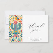 Mexikanisches Fiesta-Brautparty Dankeskarte (Vorderseite)