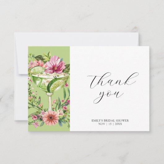 Mexikanisches Fiesta-Brautparty Dankeskarte (Vorderseite)