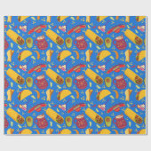 mexikanisches Fiesta Delight Wrapping Paper Geschenkpapier (Flach)