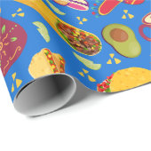 mexikanisches Fiesta Delight Wrapping Paper Geschenkpapier (Rolleneckpunkt)