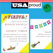 Mexikanisches Fiesta farbenfrohe Hochzeitseinladun Einladung