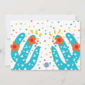 Mexikanisches Fiesta First Birthday Foto Einladung (Rückseite)