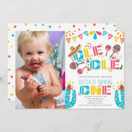 Mexikanisches Fiesta First Birthday Foto Einladung