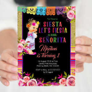 Mexikanisches Fiesta Floral Einladung zum 1. Gebur