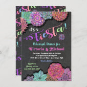 Mexikanisches Fiesta Floral Mandala Probe Dinner Einladung (Vorne/Hinten)