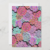 Mexikanisches Fiesta Floral Mandala Probe Dinner Einladung (Rückseite)