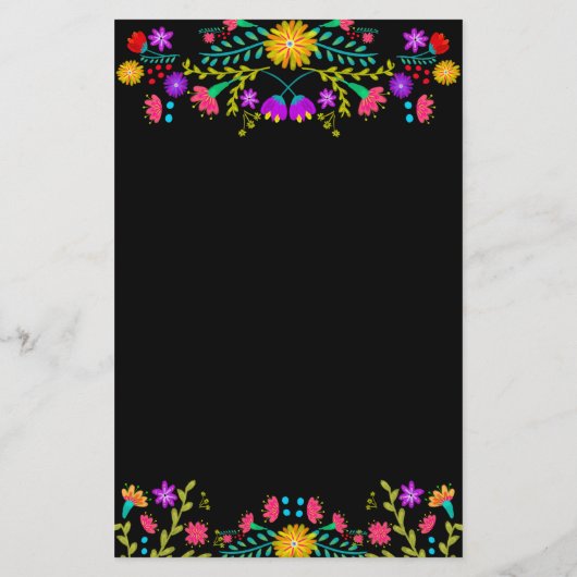 Mexikanisches Fiesta Floral Shower Game Anssheet (Rückseite)