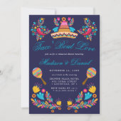 Mexikanisches Fiesta Floral Sombrero Probe Dinner Einladung (Vorderseite)